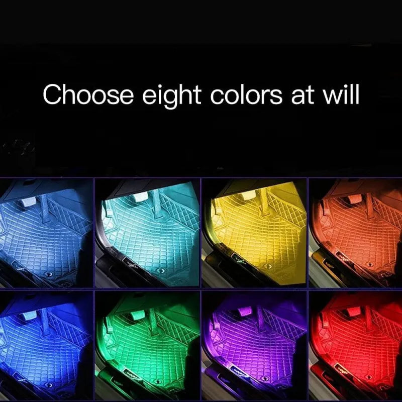 Car Interior LED Strip Lights with Remote Control - Ksa Shopping Saudi Arabia