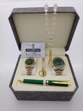 Men's Stainless Steel Set: Watch, Rosary, Pen & Cufflinks - Ksa Shopping Saudi Arabia