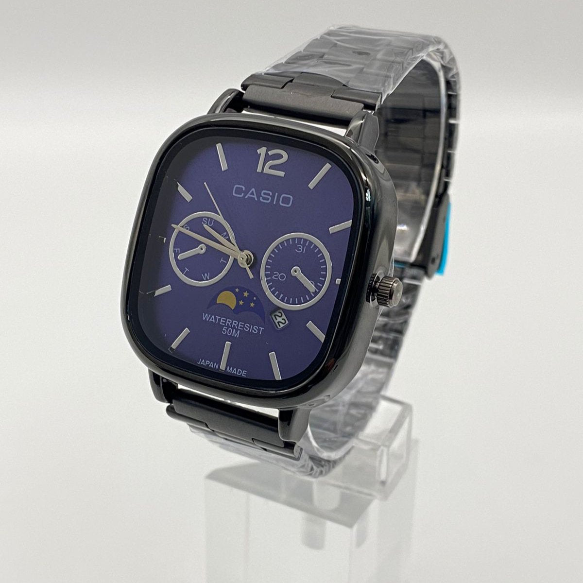 Casio Quartz Moonrise Dial Watch - Ksa Shopping Saudi Arabia